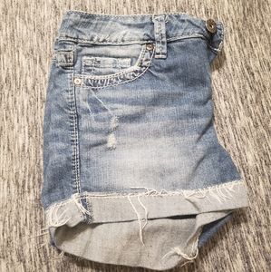 Silver Jean Shorts
